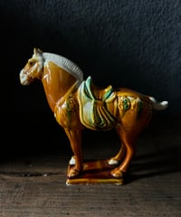 唐三彩の馬の置物/小さい/伝統工芸/中国 | 骨董・アンティークの