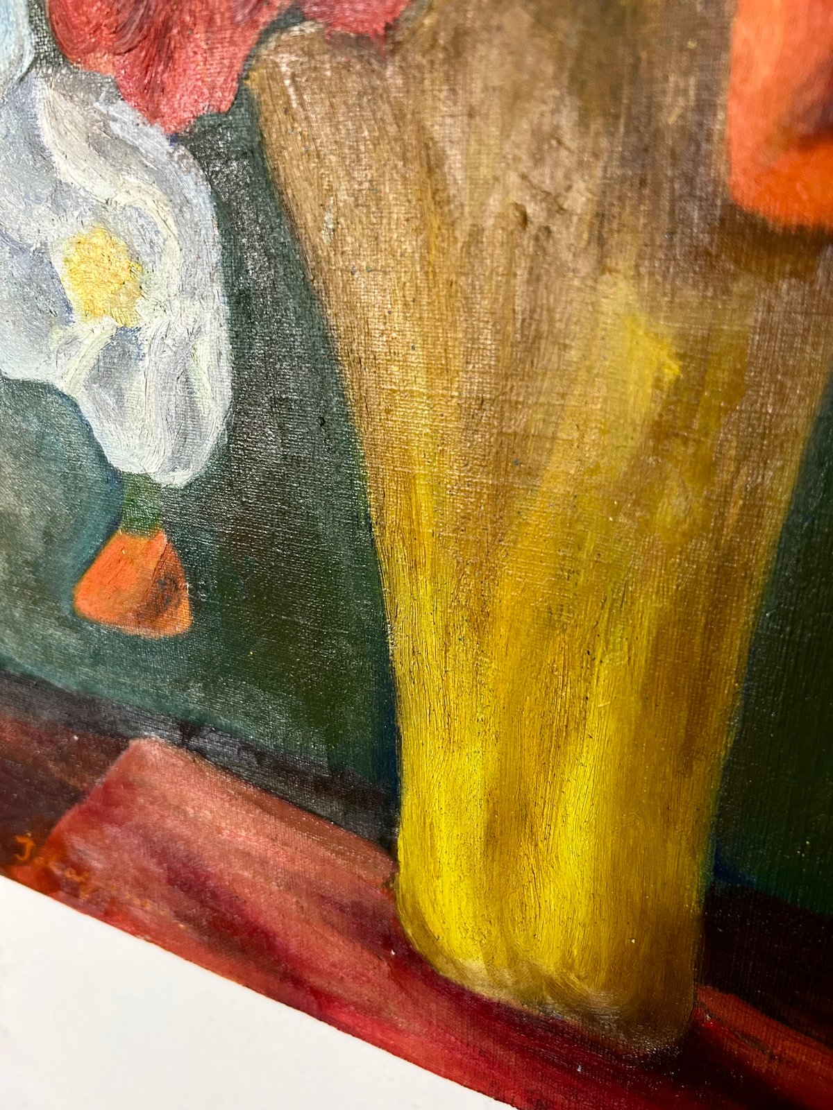 谷村氏の花と林檎の絵/油絵/静物画/アンティーク | 骨董・アンティーク