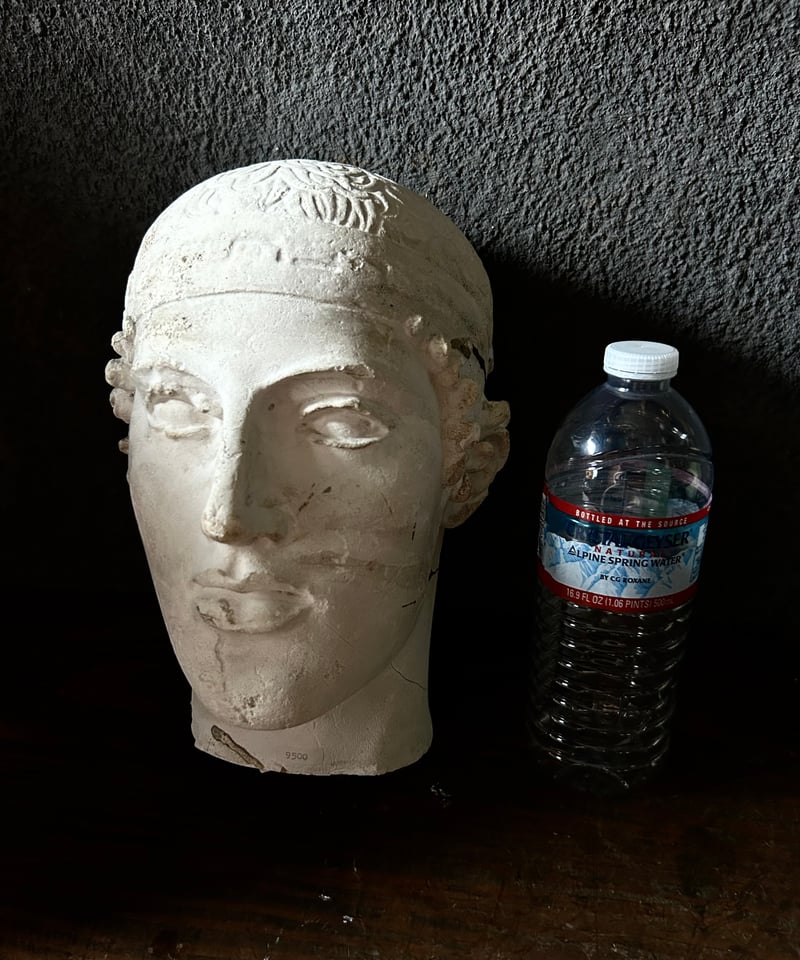 石膏像 / 男性 顔 / 古代ギリシャ風 / 壁掛け 彫刻 / アンティーク調