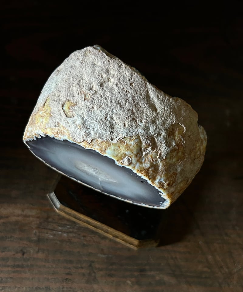 メノウ/アゲート/青/鉱物/台座 | 骨董・アンティークのオンライン