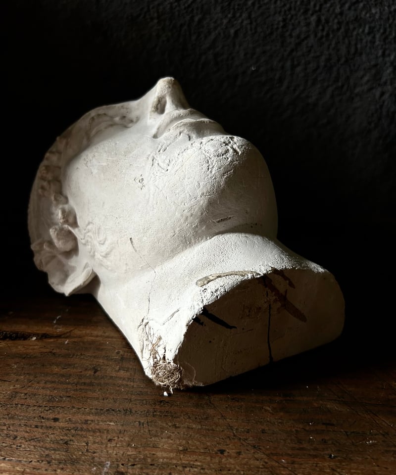 石膏像 / 男性 顔 / 古代ギリシャ風 / 壁掛け 彫刻 / アンティーク調