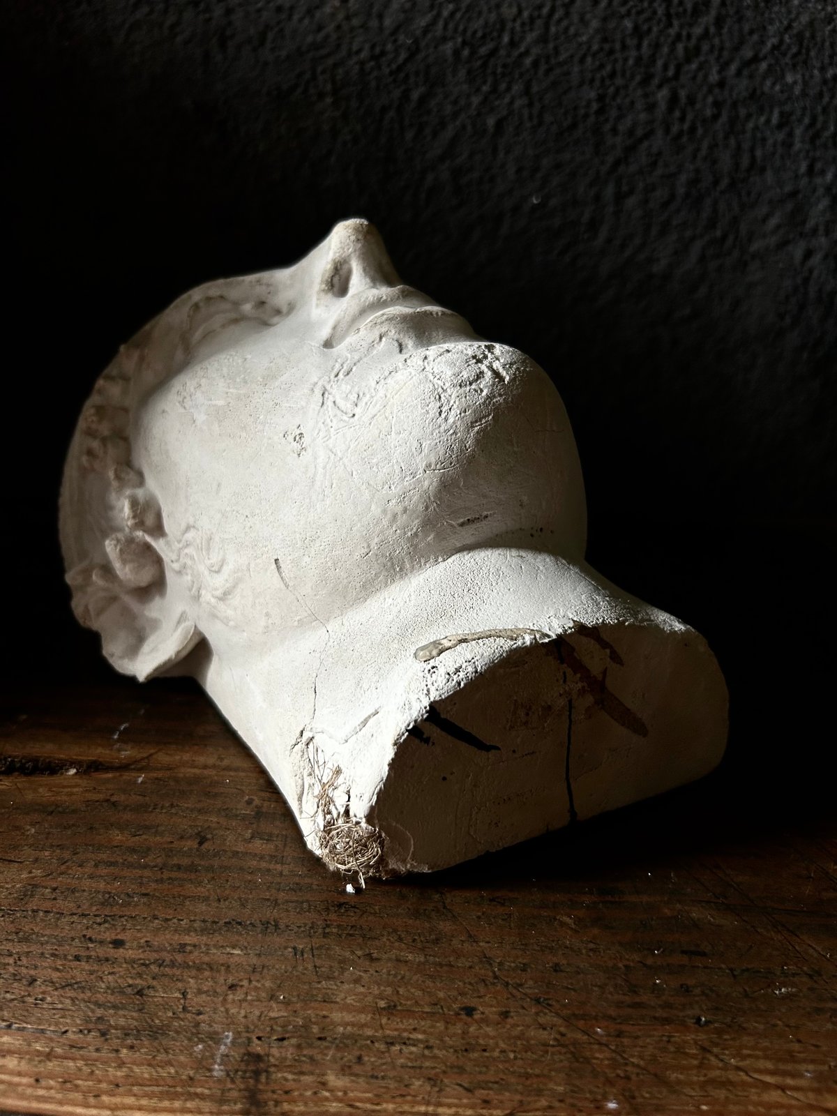 石膏像 / 男性 顔 / 古代ギリシャ風 / 壁掛け 彫刻 / アンティーク調