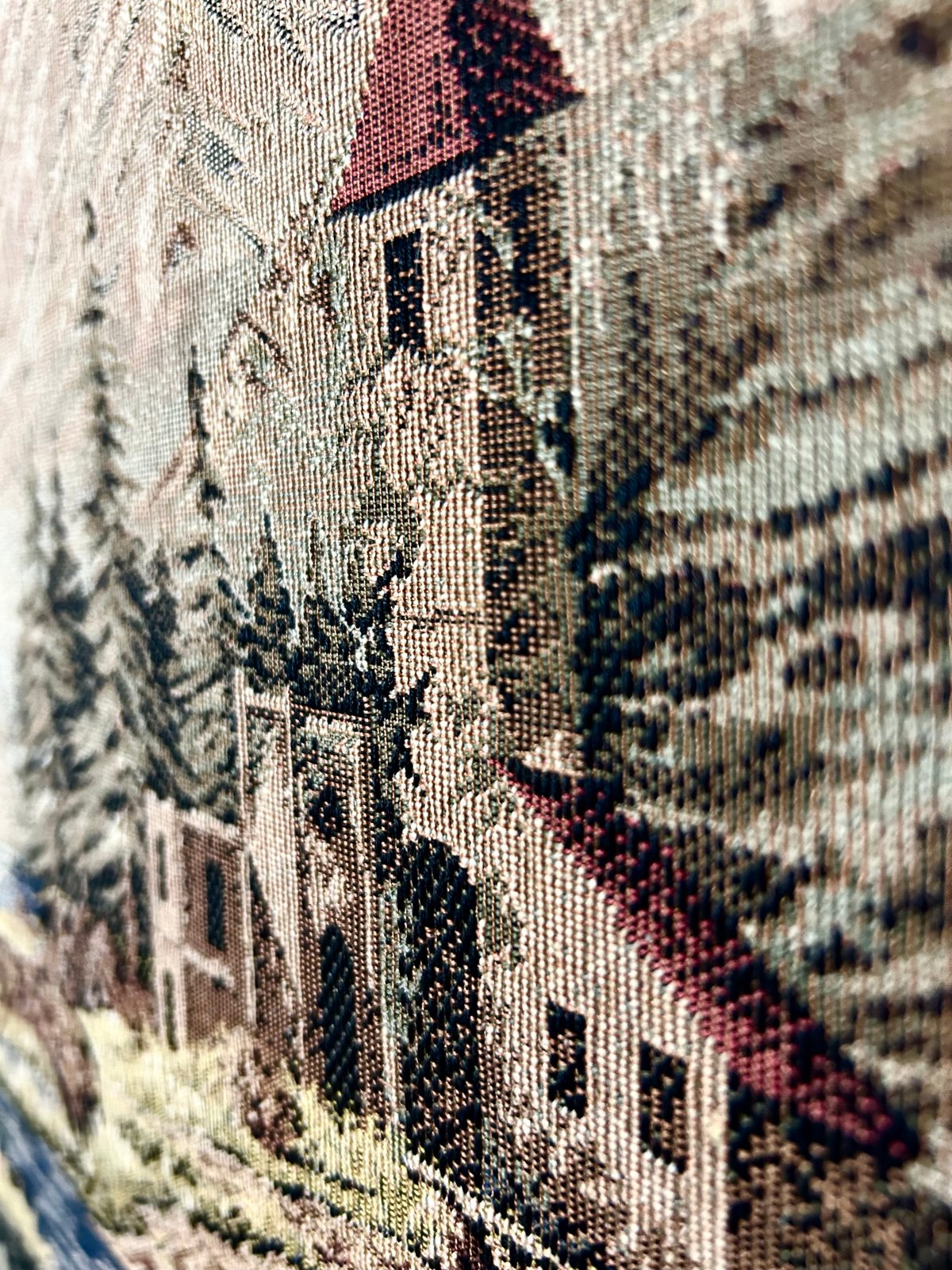 フレーム入り　高級　ゴブラン織り　タペストリー　壁掛け　展示処分品　美品 アール・ドゥ・リス フランス製 ゴブラン織タペストリー
