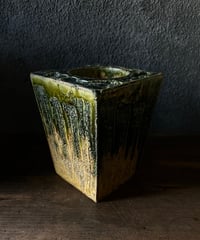 釉薬の花瓶B2/陶器/青/黒/アンティーク | 骨董・アンティークの 釉薬の花瓶B2/陶器/青/黒/アンティーク | 骨董・アンティークの