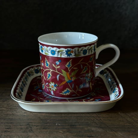 コーヒーカップF/TAKAHASHI SAN FRANSCISCO SILK ROAD/花柄/レトロ
