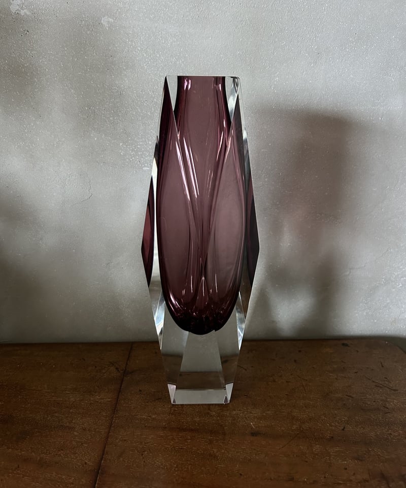 海外骨董品】美品！アンティークベネチアングラス murano 桜フラワーベース