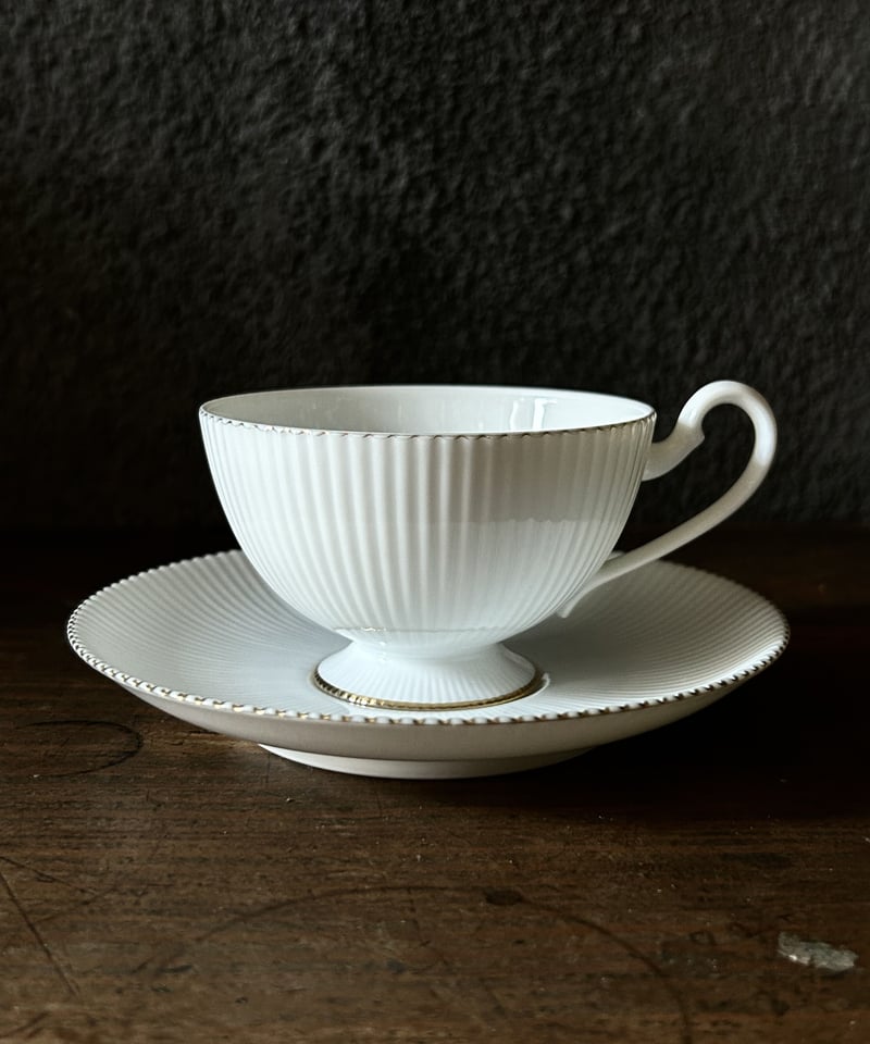 カップ&ソーサーV/ノリタケ/プリーツ模様/レトロ | 骨董・アンティーク