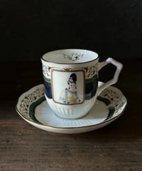 大倉陶園 - 大倉陶園 片葉金蝕 カップ＆ソーサー 3客セット ティー コーヒー SM792H 瑠璃片葉金蝕 カップ＆ソーサー