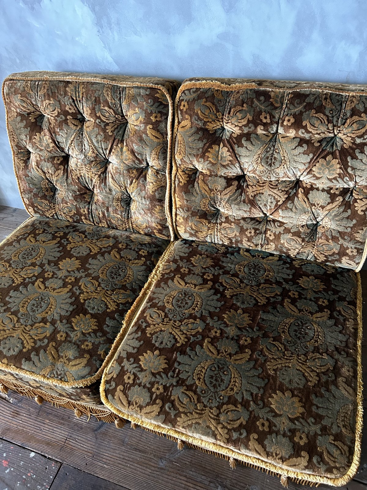 金華山ソファ/家具/ファブリック/レトロ | 骨董・アンティークの 金華山ソファ/家具/ファブリック/レトロ | 骨董・アンティークの