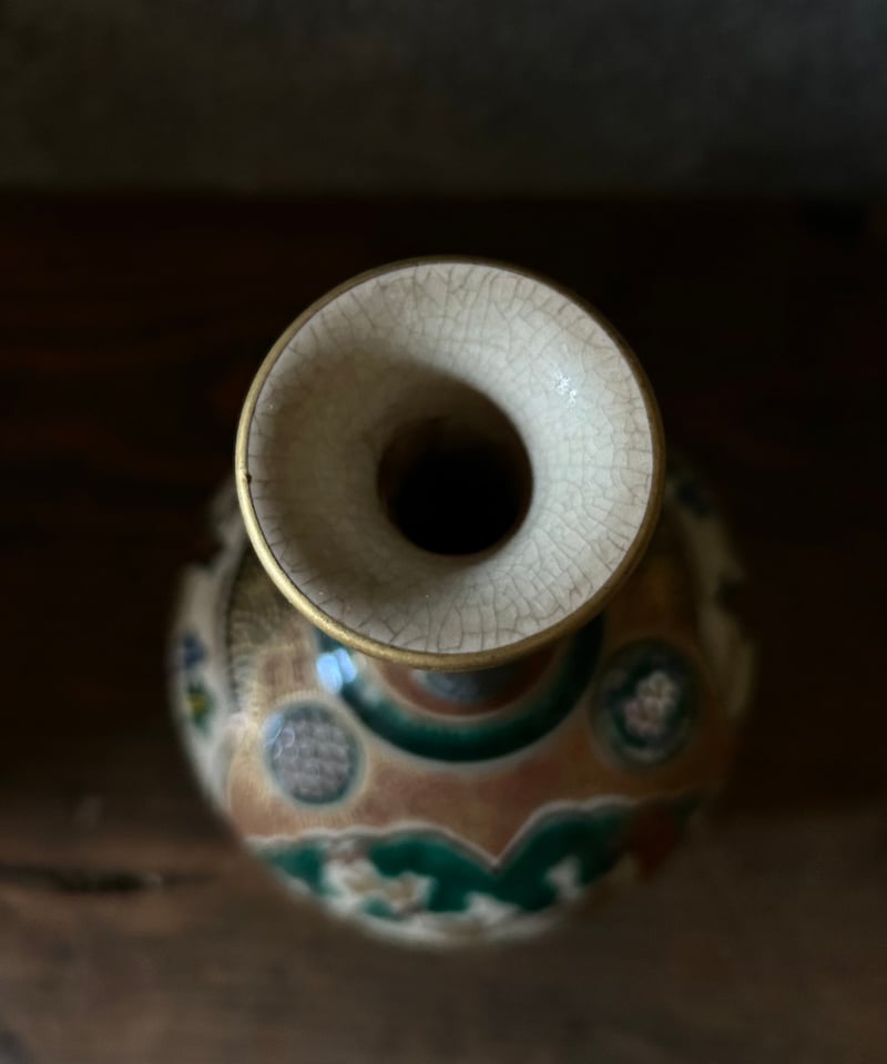 九谷焼/庄三/花瓶/骨董/アンティーク | 骨董・アンティークの 九谷焼/庄三/花瓶/骨董/アンティーク | 骨董・アンティークの