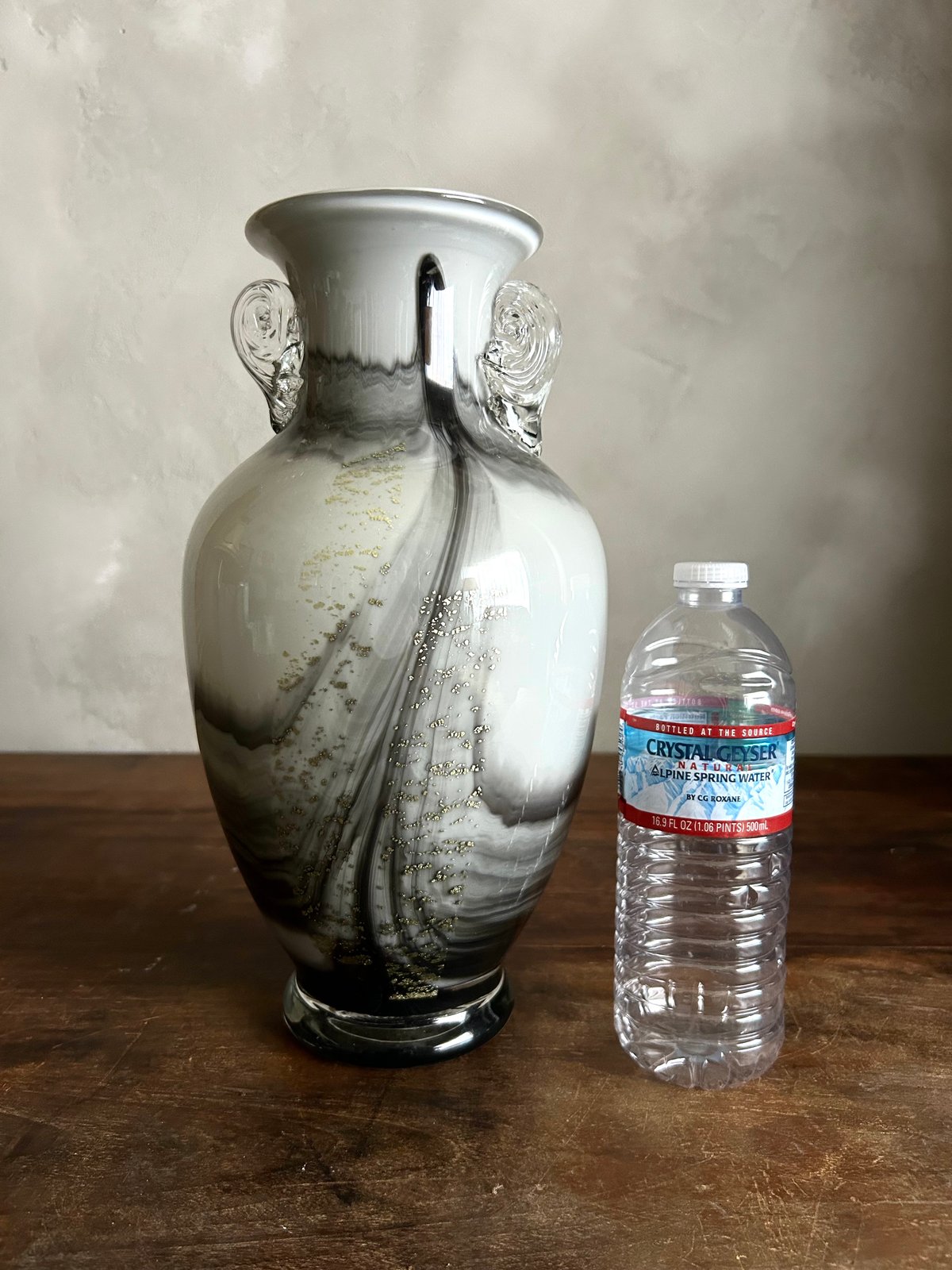 カメイガラス/マーブルグレー/フラワーベース/アンティーク | 骨董