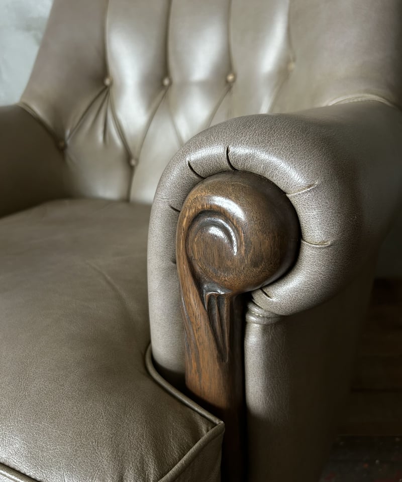 クラシックソファ/家具/合皮レザー/ヴィンテージ | 骨董・アンティーク