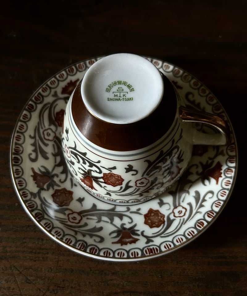 カップ&ソーサーT/昭和硬質陶磁器/昭和レトロ/花柄 | 骨董 カップ&ソーサーT/昭和硬質陶磁器/昭和レトロ/花柄 | 骨董