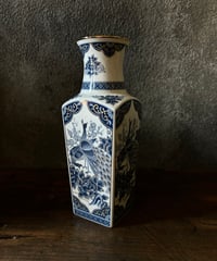 昭和レトロ 花瓶 骨董品 フラワーベース アンティーク インテリア 籐編みのフラワーベースJ/筒型/昭和レトロ | 骨董・アンティークの