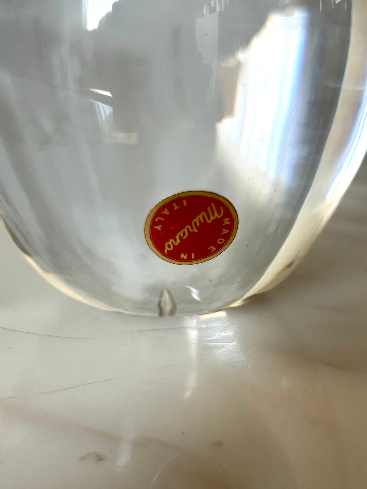 伊90s vintage lump made in Italy ムラーノガラス イタリアムラーノガラスの手吹花瓶【ITALY,ヴェネチアガラス】送料無料