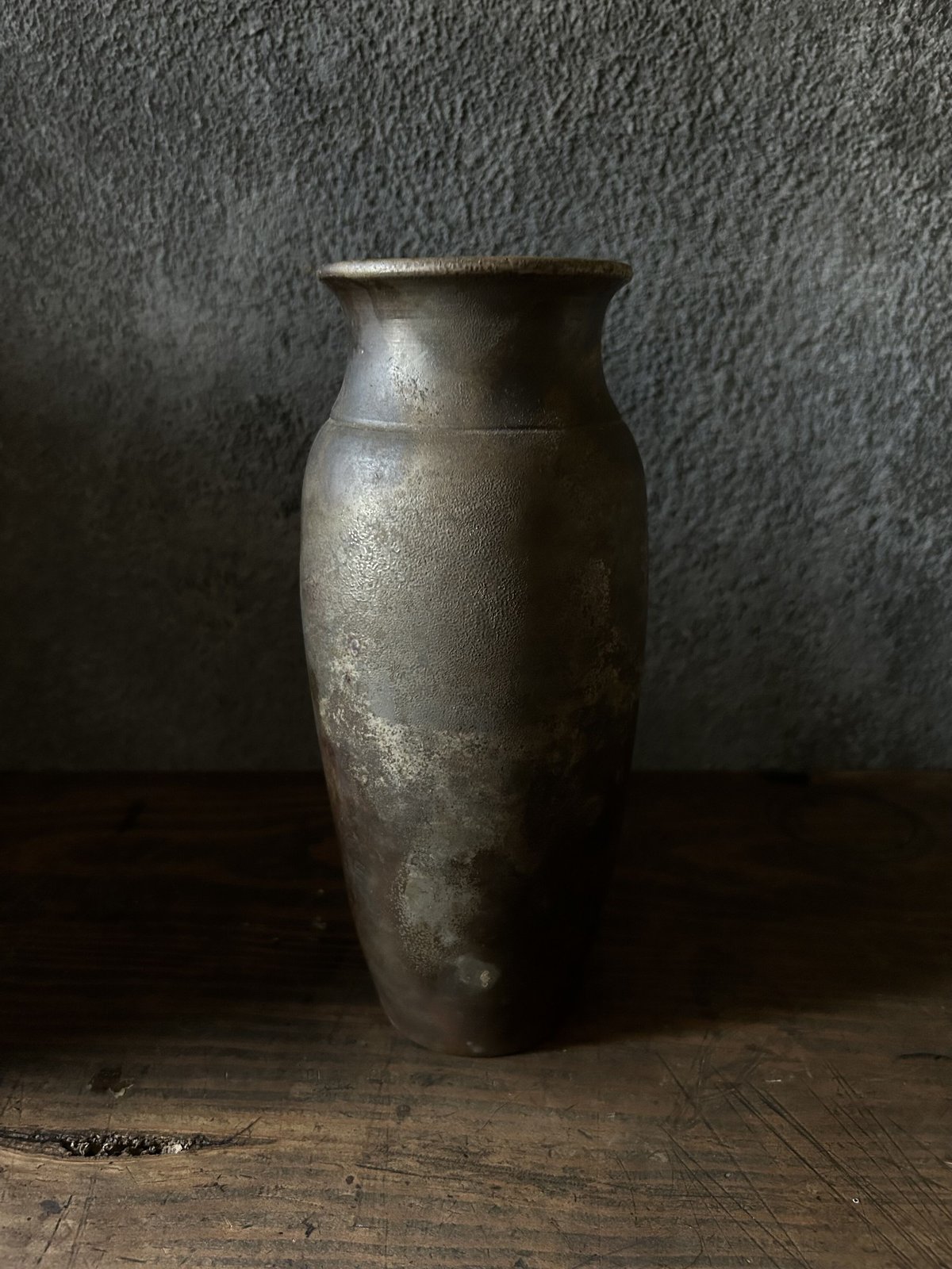 希少＊骨董 陶器 壺 花器 焼き締めの花器K10/茶色/焼物/骨董 | 骨董・アンティークの