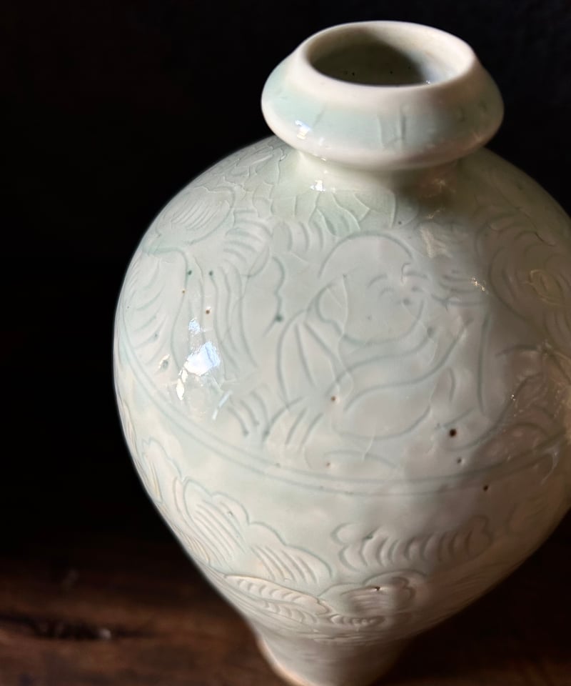 須恵器 古陶磁 壺 花瓶 インテリア 時代物 朝鮮【骨董・アンティーク】 朝鮮古陶磁器/縦長/白磁/アンティーク | 骨董・アンティークの
