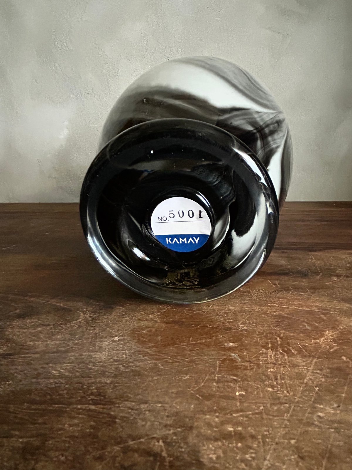 カメイガラス/マーブルグレー/フラワーベース/アンティーク | 骨董