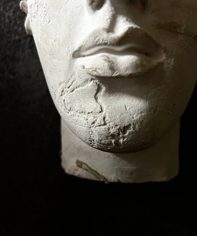 石膏像 / 男性 顔 / 古代ギリシャ風 / 壁掛け 彫刻 / アンティーク調