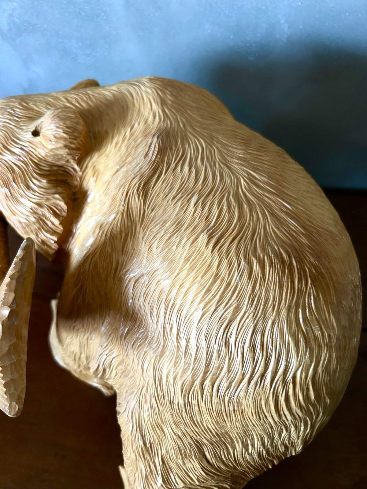 木彫り熊 /アイヌ/ヴィンテージ/鮭/置物/民藝/大きい | 骨董