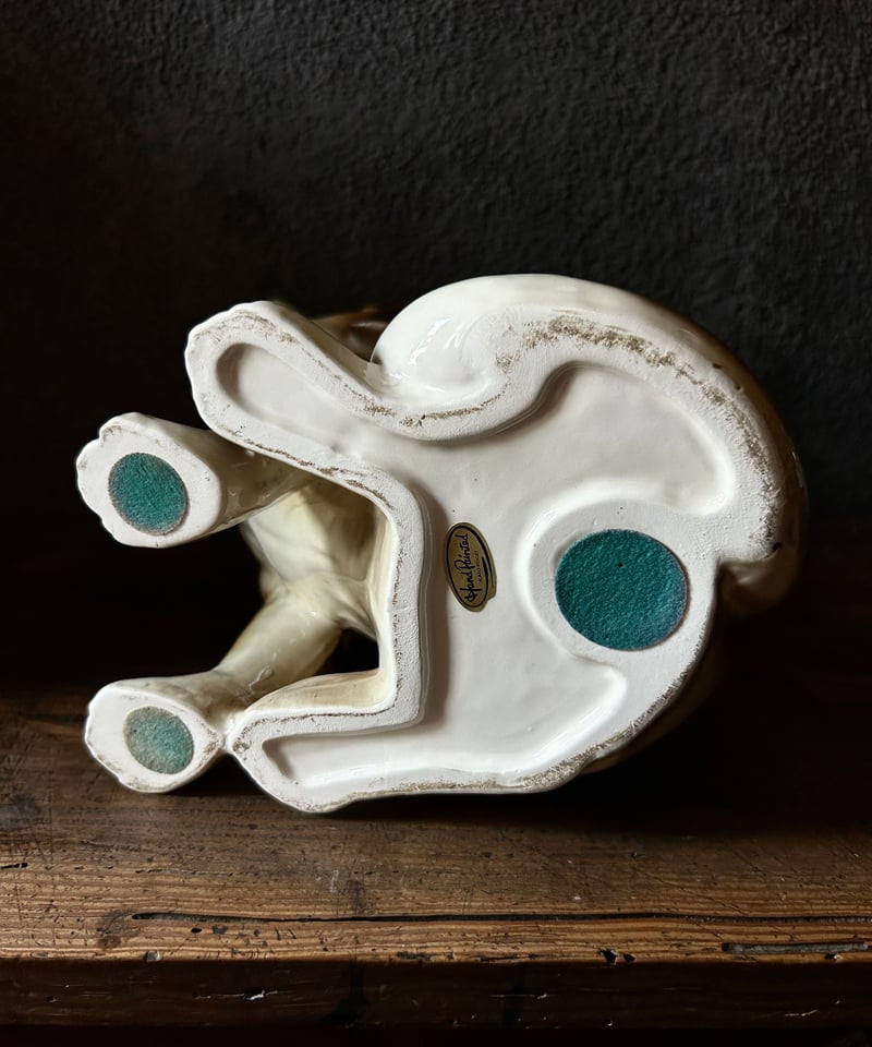 ビーグル犬 / 陶器置物 / 加藤工芸 / 手描き彩色 / ヴィンテージ