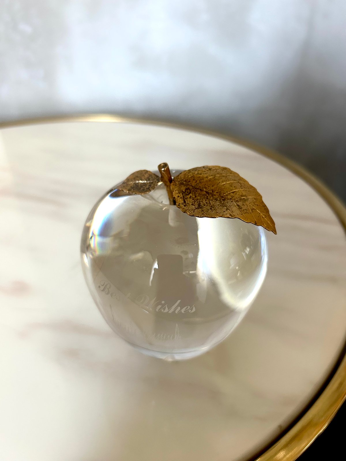 ムラーノガラス / アップルオブジェ / ゴールドリーフ / ビンテージ