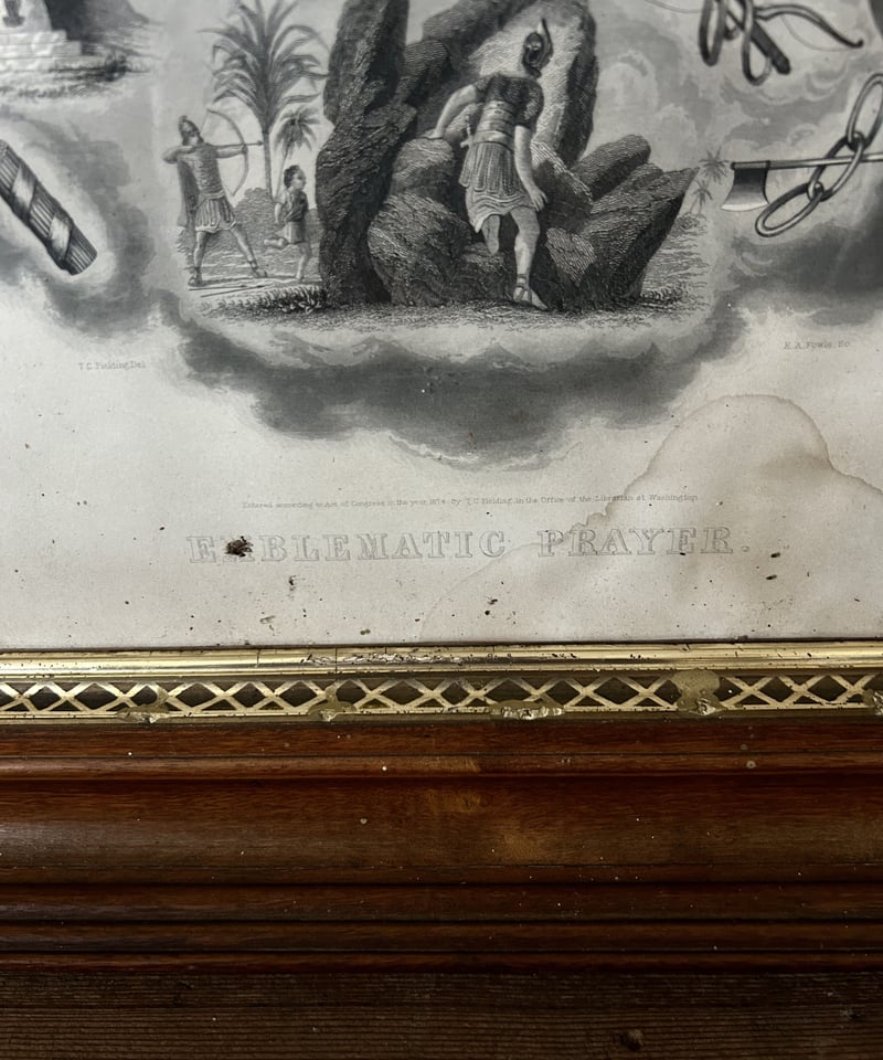 教会アートポスター/ビンテージ額/インテリア | 骨董・アンティークの