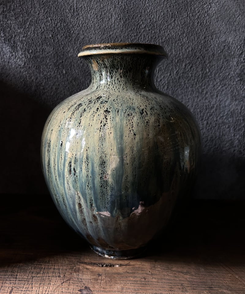 花器K19/大きい/壺型/釉薬/骨董 | 骨董・アンティークの 花器K19/大きい/壺型/釉薬/骨董 | 骨董・アンティークの