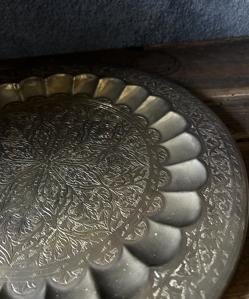 トルコ製 金属工芸 壁掛け 手工芸 花柄 彫刻 銅製装飾プレート アンティーク トルコ製 金属工芸 壁掛け 手工芸 花柄 彫刻 銅製装飾プレート