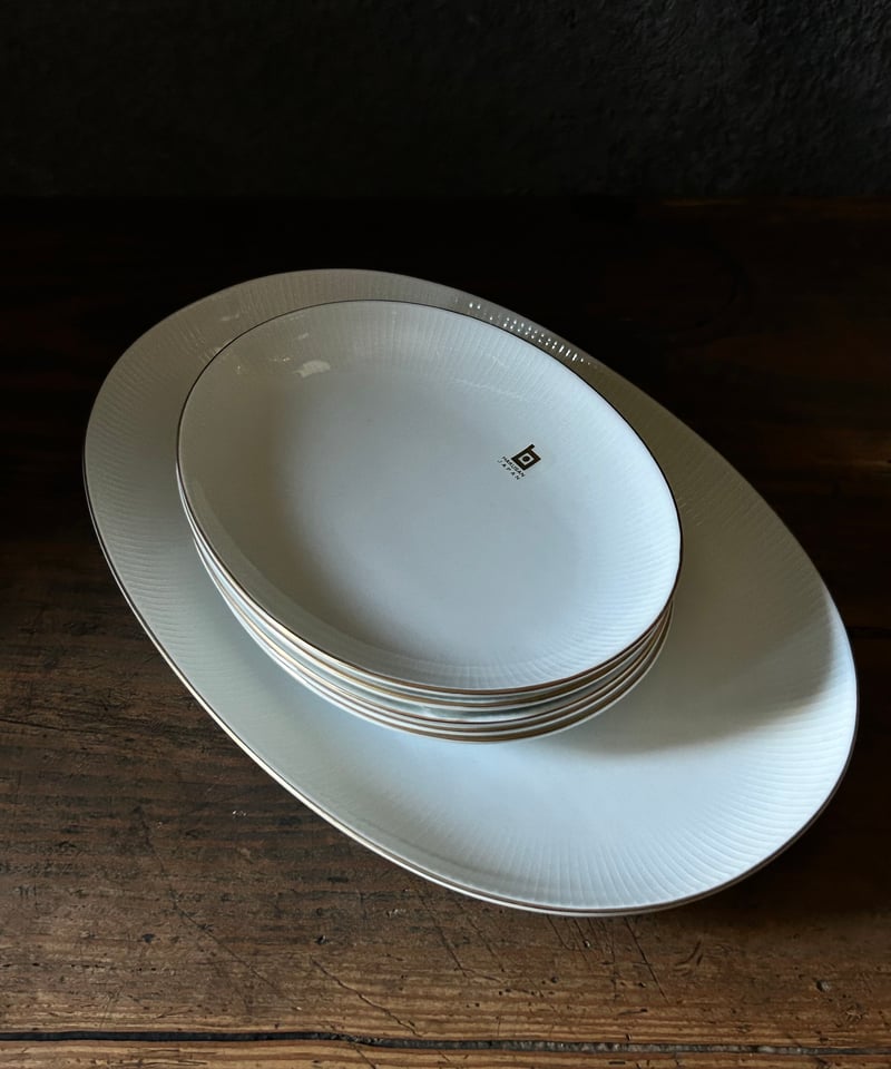 白山陶器のオーバル皿/大きい/メイン皿/食器 | 骨董