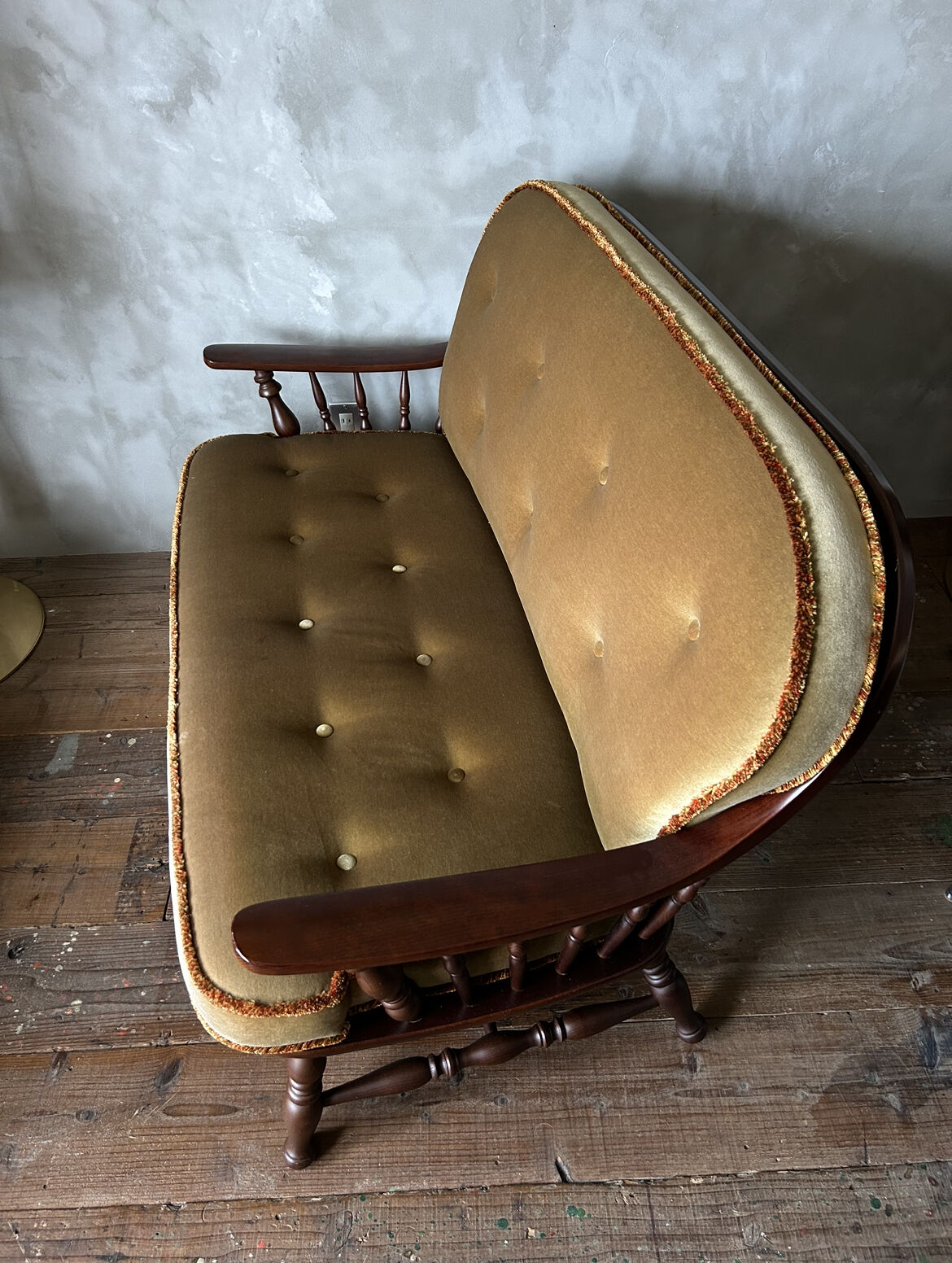 2人掛けソファ/家具/柏木工/ベロア/ビンテージ | 骨董・アンティークの