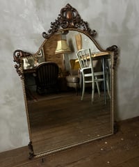 籐ミラーA/壁掛け/レトロ/インテリア | 骨董・アンティークの