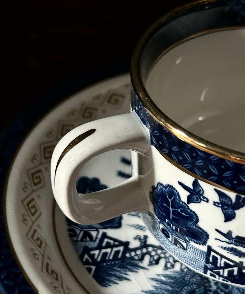 NIKKOのカップ＆ソーサー/ダブルフェニックス/青絵/レトロ | 骨董