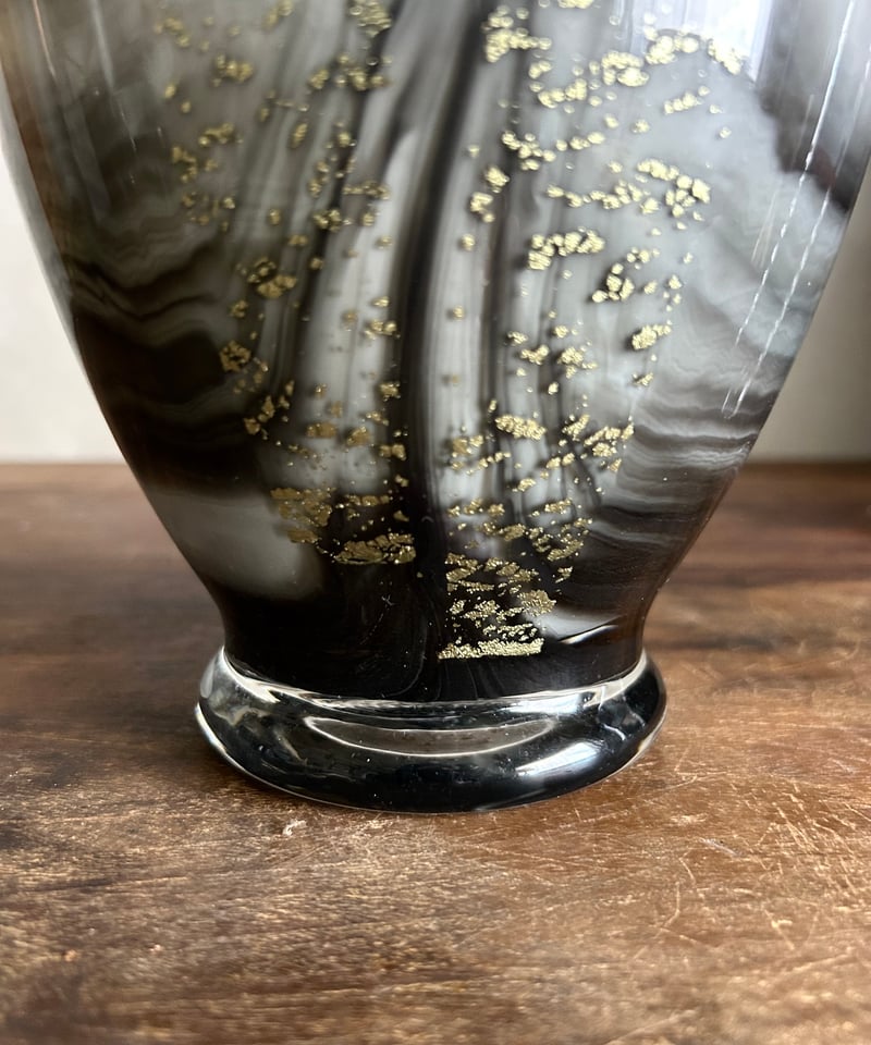 カメイガラス/マーブルグレー/フラワーベース/アンティーク | 骨董