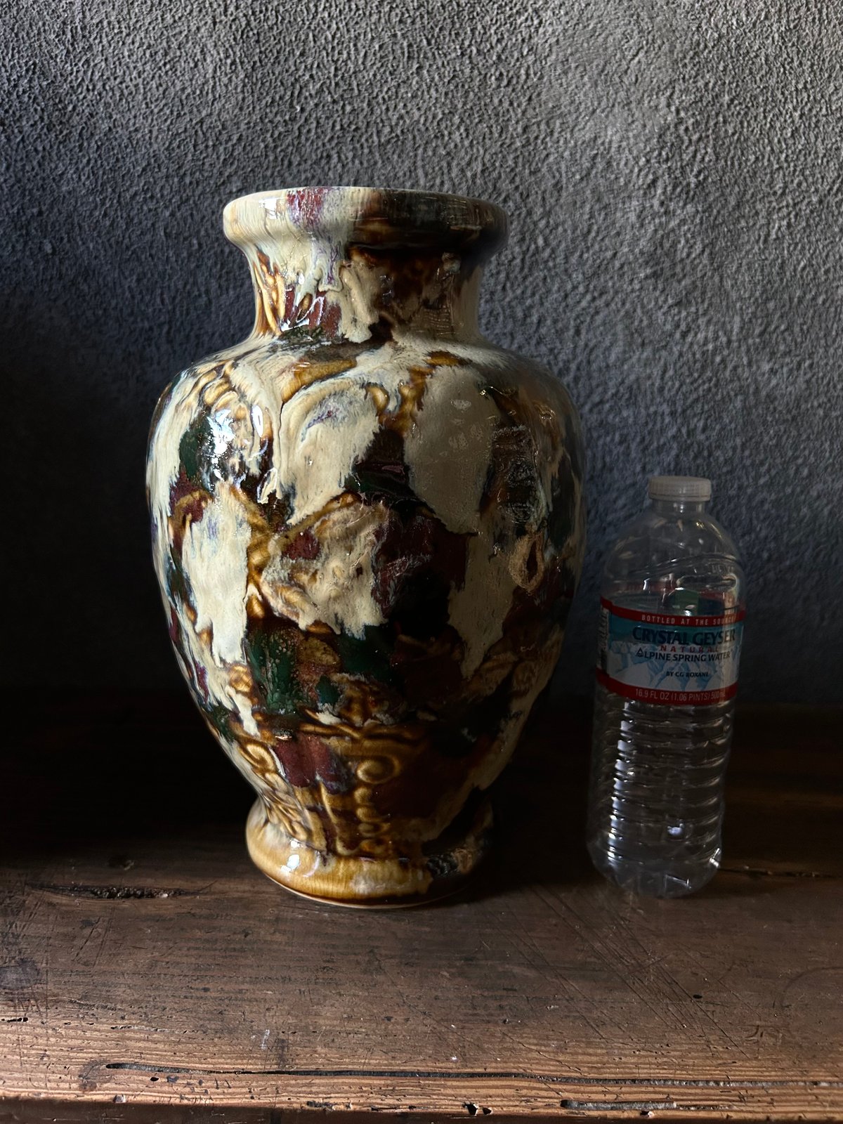 陶器　花瓶　ビンテージ　アート　釉垂れ fit=scale-down,w=1200