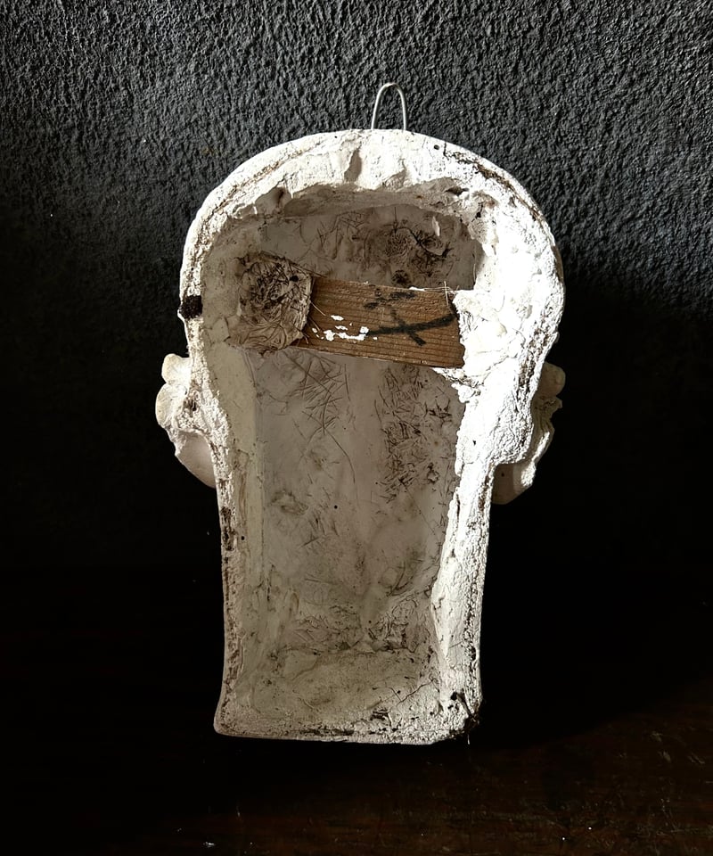 石膏像 / 男性 顔 / 古代ギリシャ風 / 壁掛け 彫刻 / アンティーク調