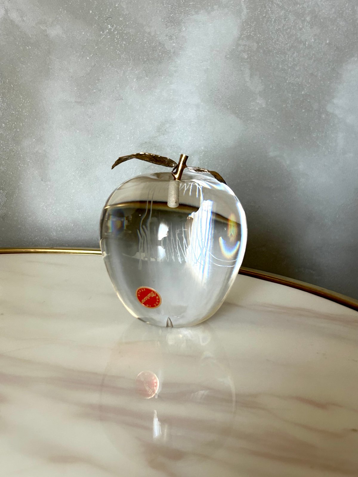 ムラーノガラス / アップルオブジェ / ゴールドリーフ / ビンテージ