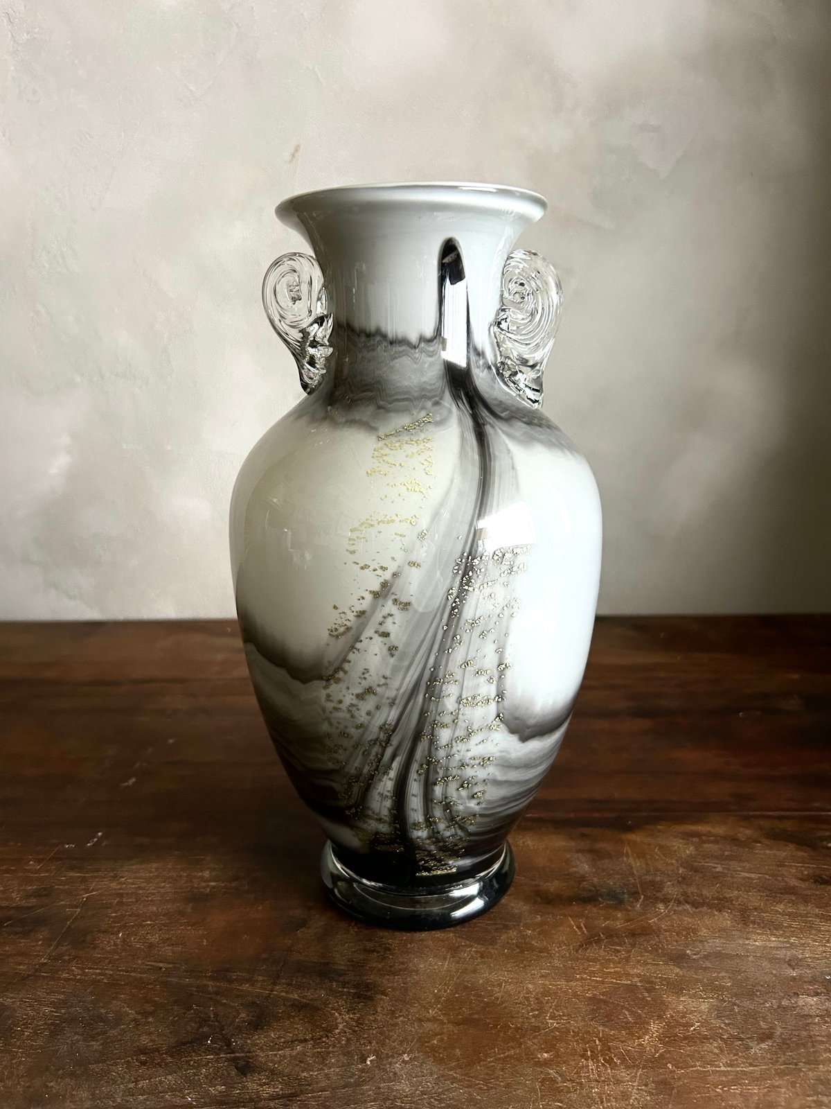 【週末限定】カメイガラス　花瓶　アンティーク 週末限定】カメイガラス 花瓶 アンティーク