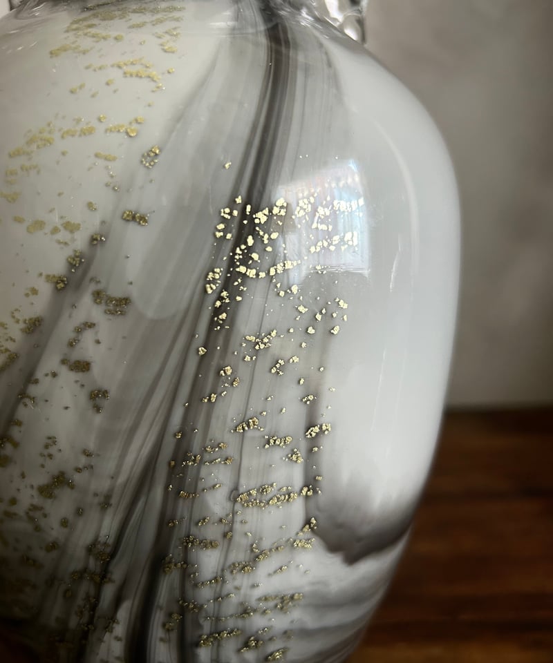 カメイガラス/マーブルグレー/フラワーベース/アンティーク | 骨董