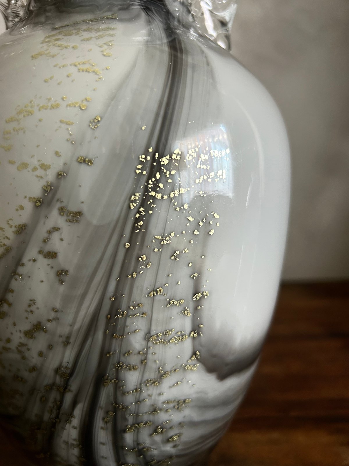 カメイガラス/マーブルグレー/フラワーベース/アンティーク | 骨董