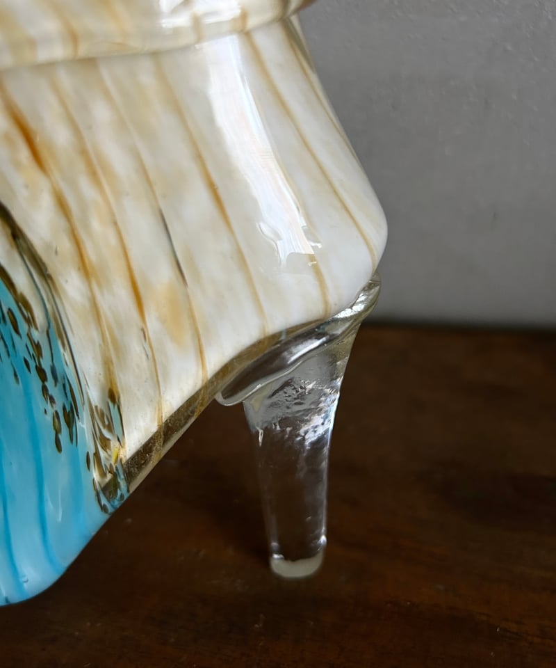 ブーツのフラワーベース/ガラス/アンティーク/花瓶 | 骨董