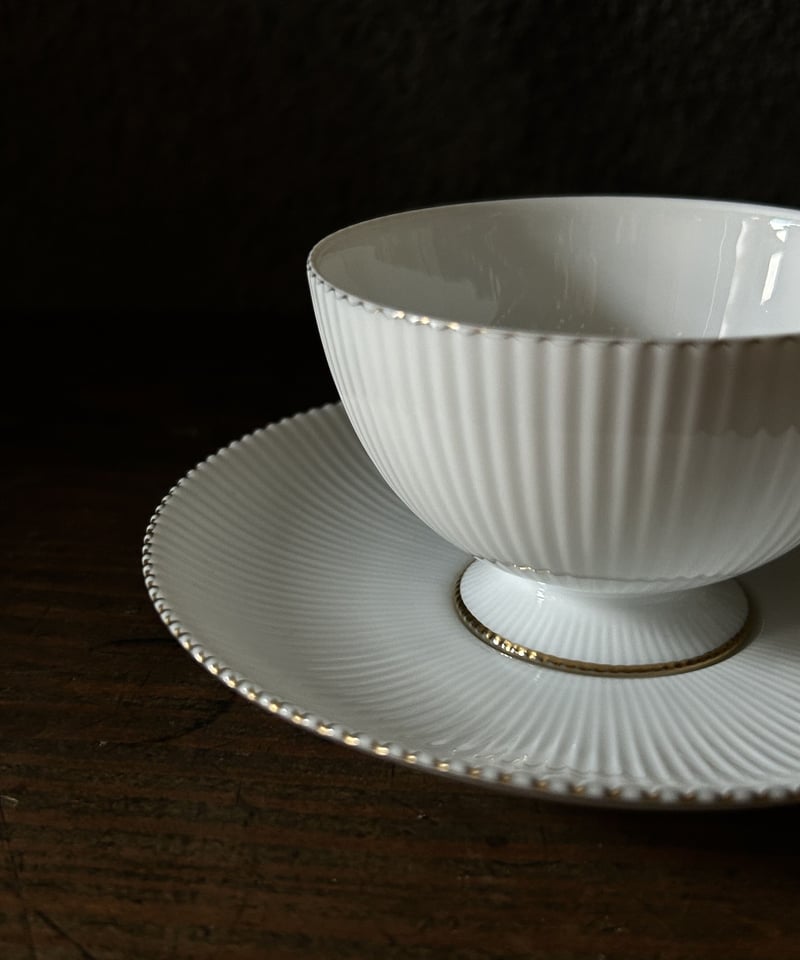 カップ&ソーサーV/ノリタケ/プリーツ模様/レトロ | 骨董・アンティーク
