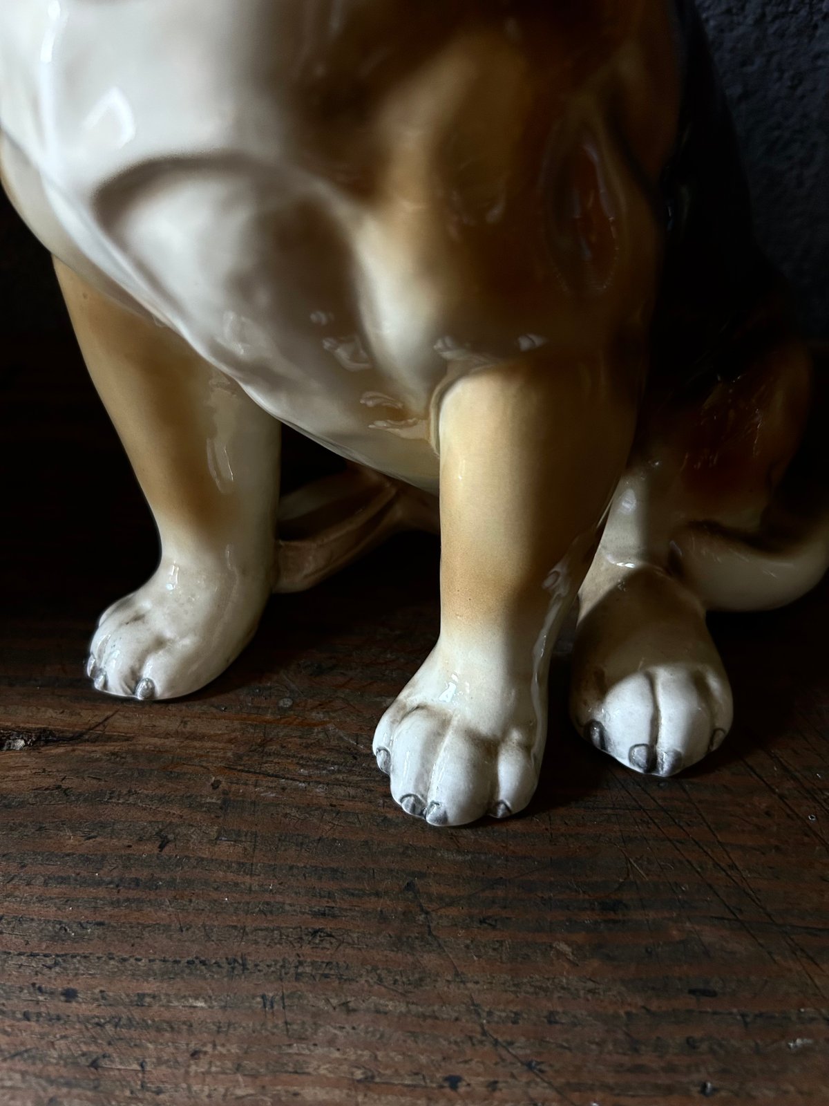 ビーグル犬 / 陶器置物 / 加藤工芸 / 手描き彩色 / ヴィンテージ