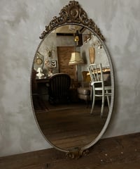 アンティーク籐ミラー 籐ミラーA/壁掛け/レトロ/インテリア | 骨董・アンティークの