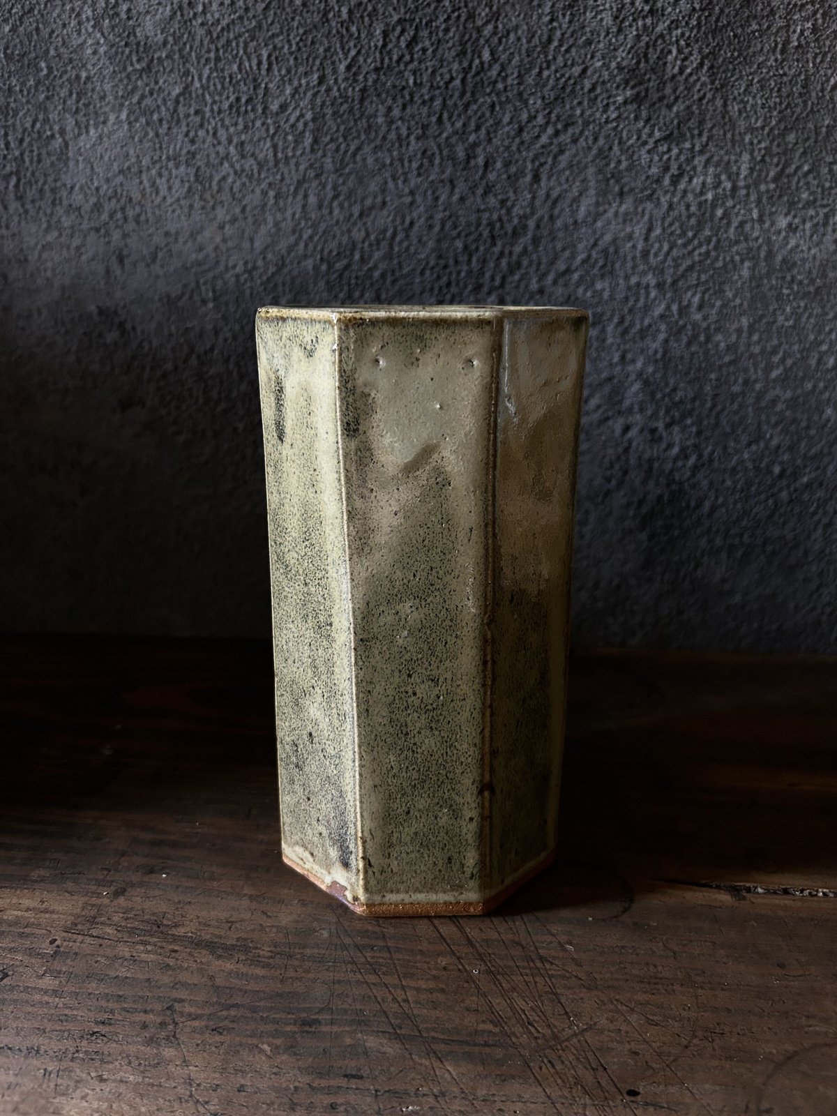 八角形の花瓶B6/釉薬/アンティーク | 骨董・アンティークの 八角形の花瓶B6/釉薬/アンティーク | 骨董・アンティークの