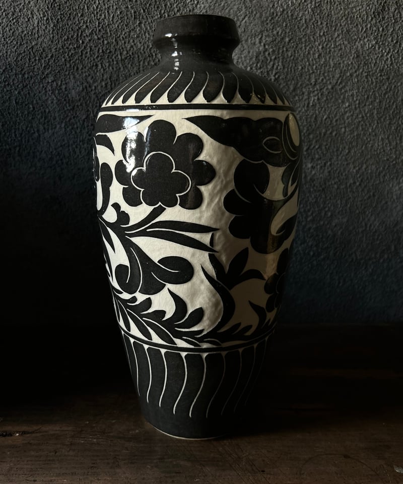 磁州窯の花器/中国美術/梅瓶/陶器/骨董 | 骨董・アンティークの 磁州窯の花器/中国美術/梅瓶/陶器/骨董 | 骨董・アンティークの