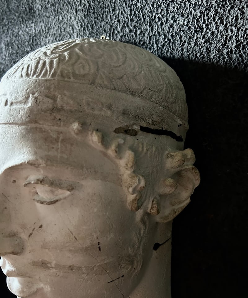 石膏像 / 男性 顔 / 古代ギリシャ風 / 壁掛け 彫刻 / アンティーク調