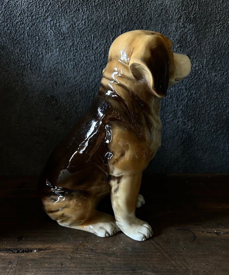 ビーグル犬 / 陶器置物 / 加藤工芸 / 手描き彩色 / ヴィンテージ