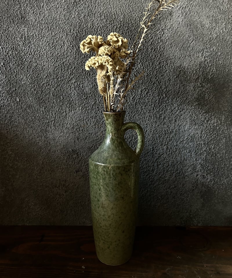 御浜窯の花瓶B8/緑色/水差し/ビンテージ | 骨董・アンティークの 御浜窯の花瓶B8/緑色/水差し/ビンテージ | 骨董・アンティークの