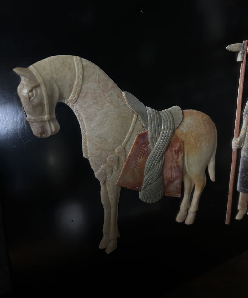 石細工の飾絵/アート/中国/骨董/インテリア | 骨董・アンティークの